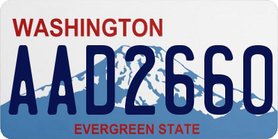 WA license plate AAD2660