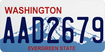 WA license plate AAD2679