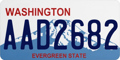 WA license plate AAD2682