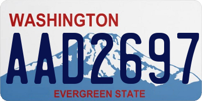 WA license plate AAD2697