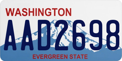 WA license plate AAD2698