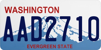 WA license plate AAD2710