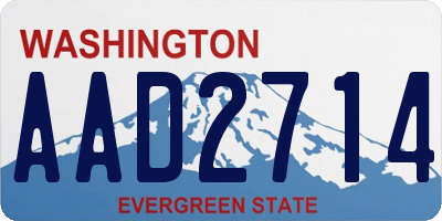 WA license plate AAD2714