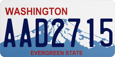 WA license plate AAD2715