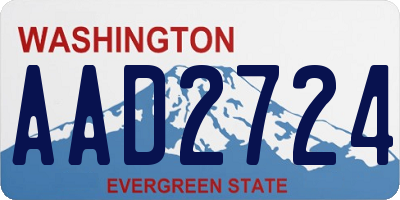 WA license plate AAD2724
