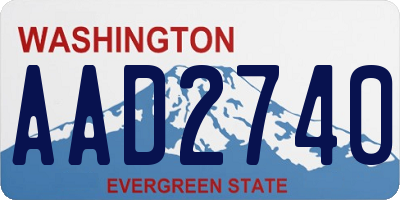 WA license plate AAD2740