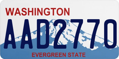 WA license plate AAD2770