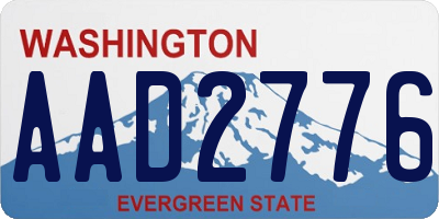 WA license plate AAD2776
