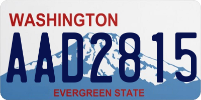 WA license plate AAD2815
