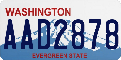 WA license plate AAD2878