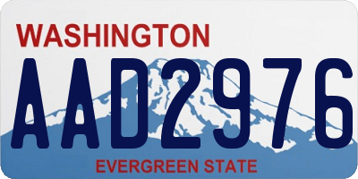 WA license plate AAD2976