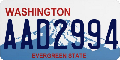 WA license plate AAD2994