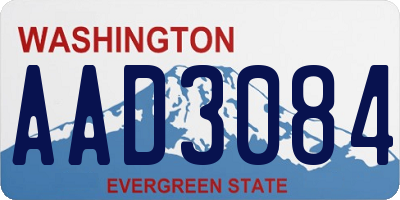 WA license plate AAD3084