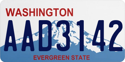 WA license plate AAD3142