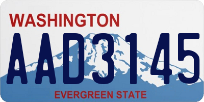 WA license plate AAD3145