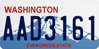 WA license plate AAD3161