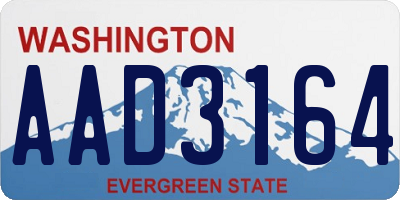 WA license plate AAD3164