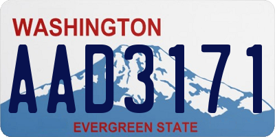 WA license plate AAD3171