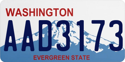 WA license plate AAD3173
