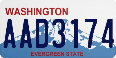 WA license plate AAD3174
