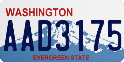 WA license plate AAD3175
