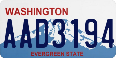 WA license plate AAD3194