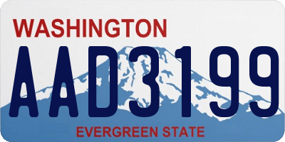 WA license plate AAD3199