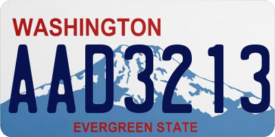 WA license plate AAD3213