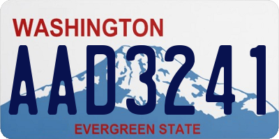 WA license plate AAD3241