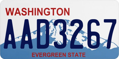 WA license plate AAD3267