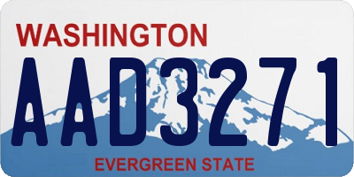 WA license plate AAD3271