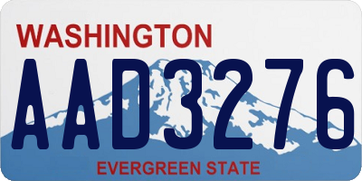 WA license plate AAD3276