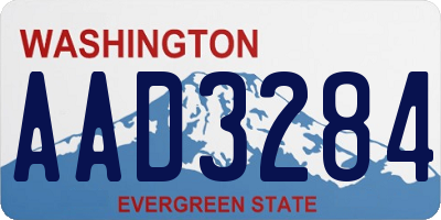 WA license plate AAD3284