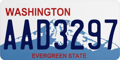 WA license plate AAD3297