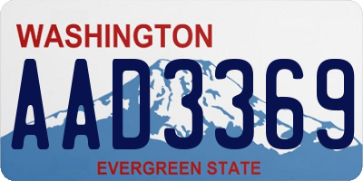 WA license plate AAD3369