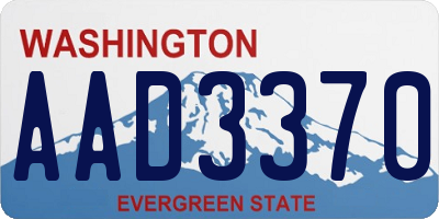 WA license plate AAD3370