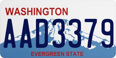 WA license plate AAD3379