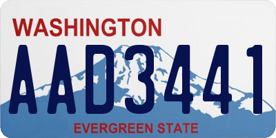 WA license plate AAD3441