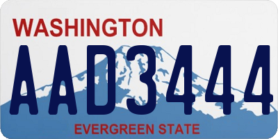 WA license plate AAD3444