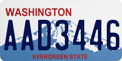 WA license plate AAD3446