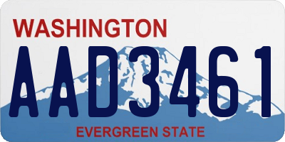 WA license plate AAD3461