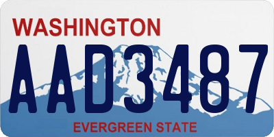 WA license plate AAD3487