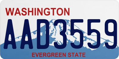 WA license plate AAD3559