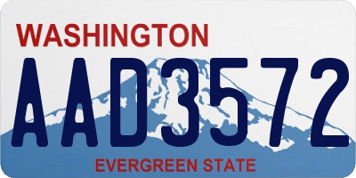 WA license plate AAD3572
