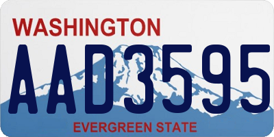 WA license plate AAD3595