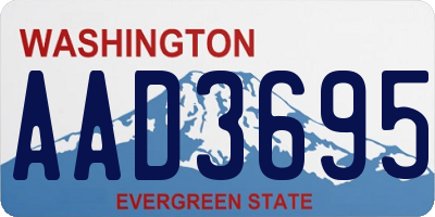 WA license plate AAD3695