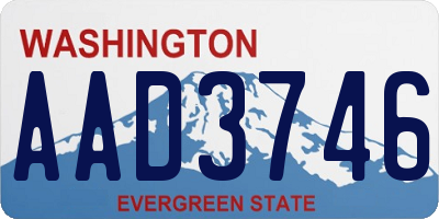 WA license plate AAD3746
