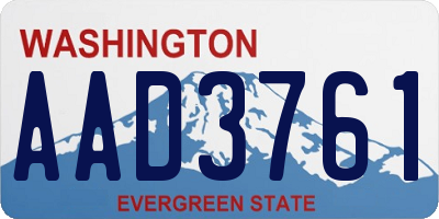 WA license plate AAD3761