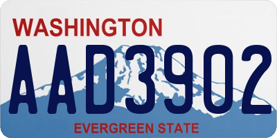 WA license plate AAD3902