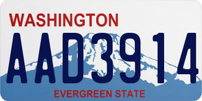WA license plate AAD3914